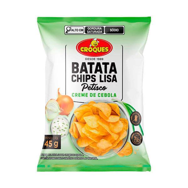 Batata chips lisa creme de cebola 45 g