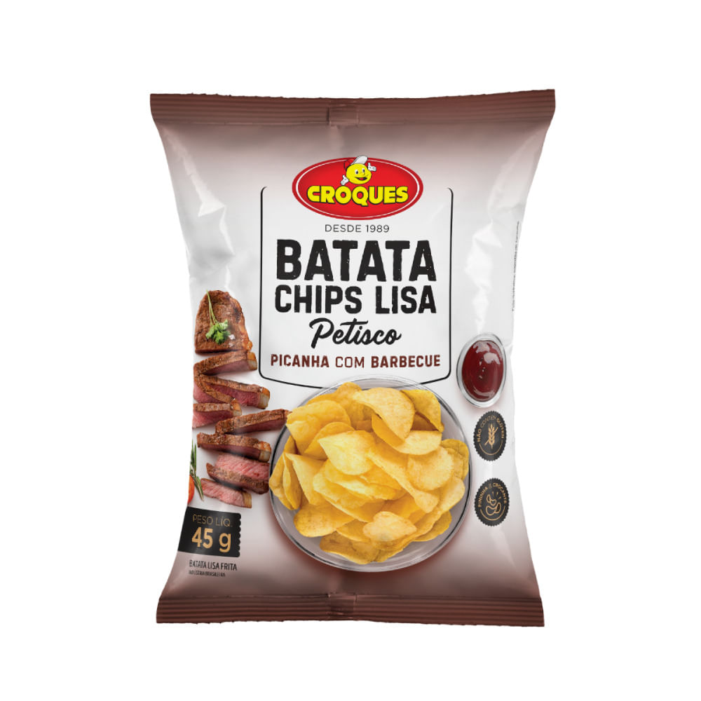 Batata chips lisa picanha c/ barbecue  45 g 