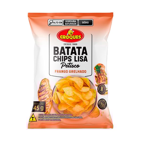 Batata chips lisa frango grelhado 45 g
