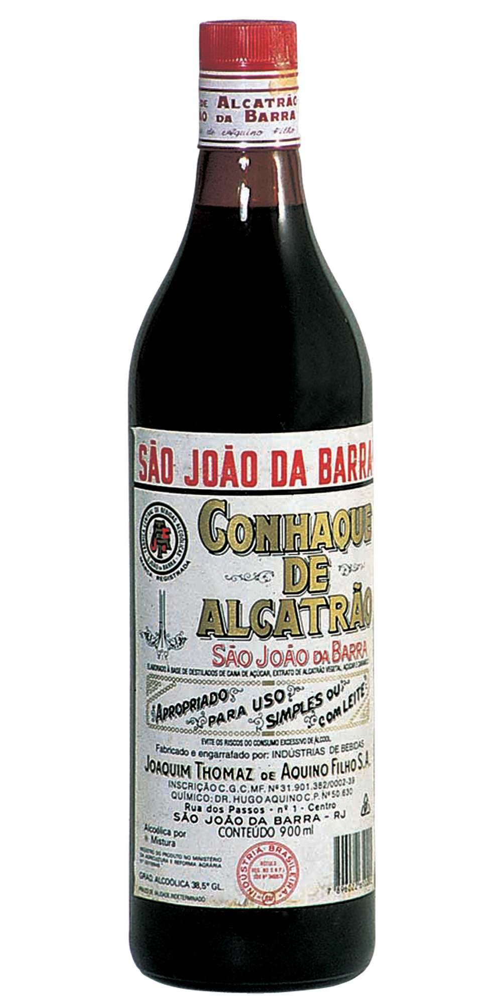 conhaque sao joao da barra 900 ml /unidade